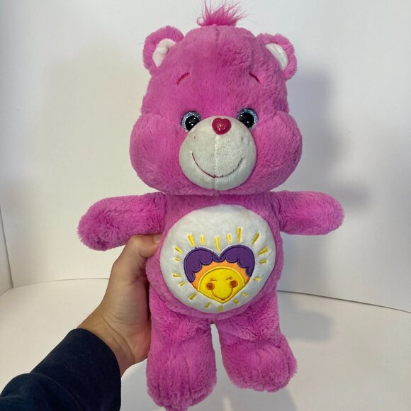 Care Bears Shine Bright Bear 2017 Plush Sun Heart Pink Purple 14" Stuffed - Picture 8 of 12